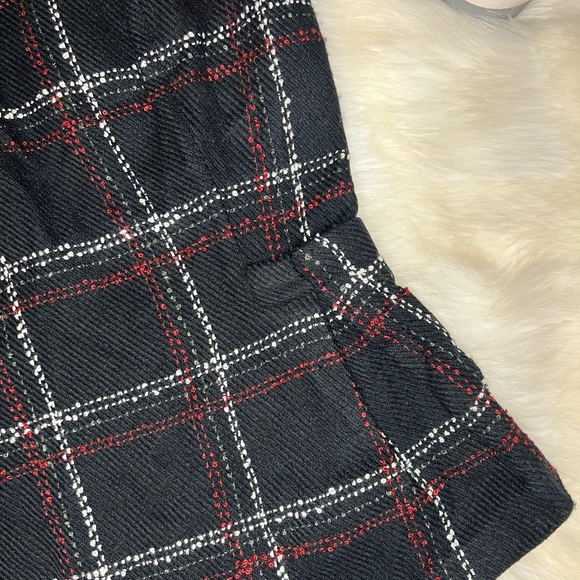 NWT BCBGeneration | Plaid Peplum Style Sweater Top Medium - Picture 4 of 11